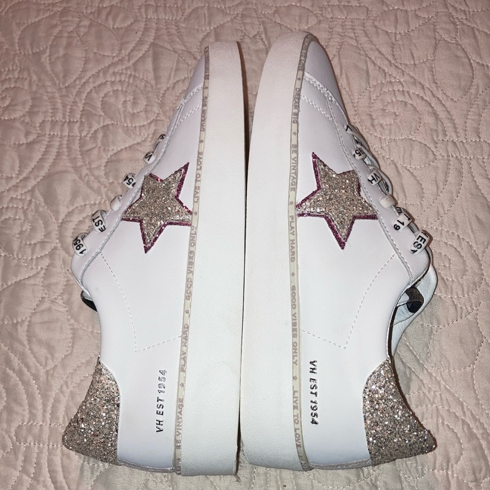 ❗️SALE❗️Slip on VH sneakers Vintage Havana Glitter Sparkle Pink Women’s Size 10 - Picture 7 of 17